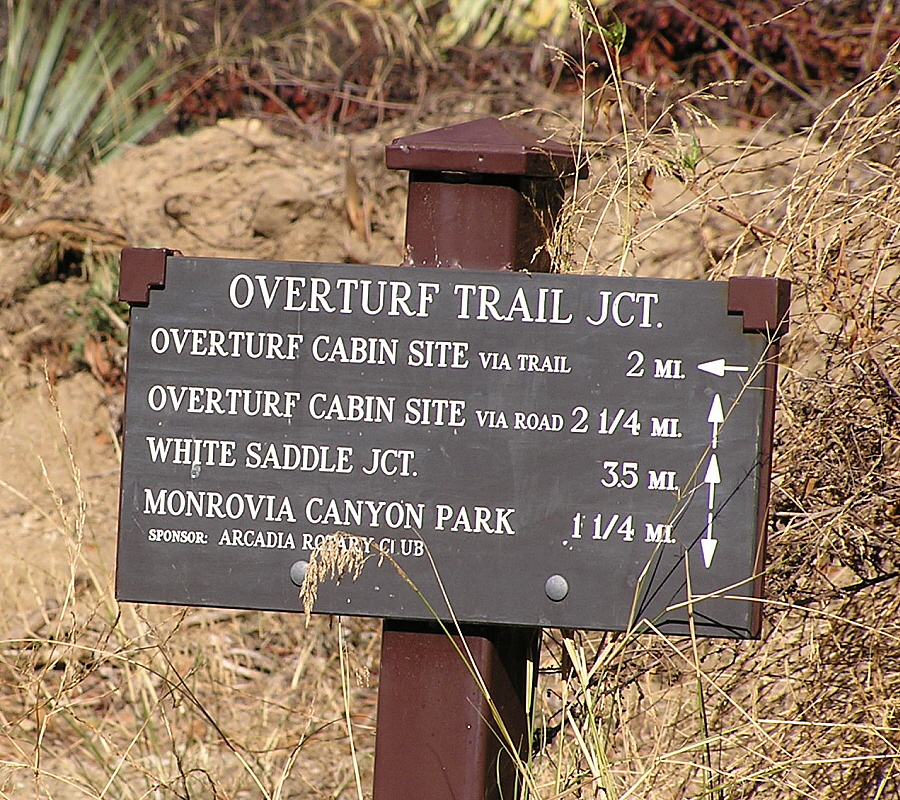 Overturff Trailhead Marker - November 5, 2008