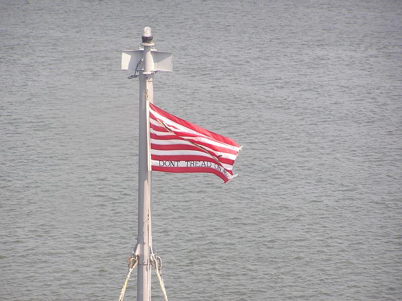 'First' Navy Jack on USS Tortuga (LSD-46) - August 22, 2005