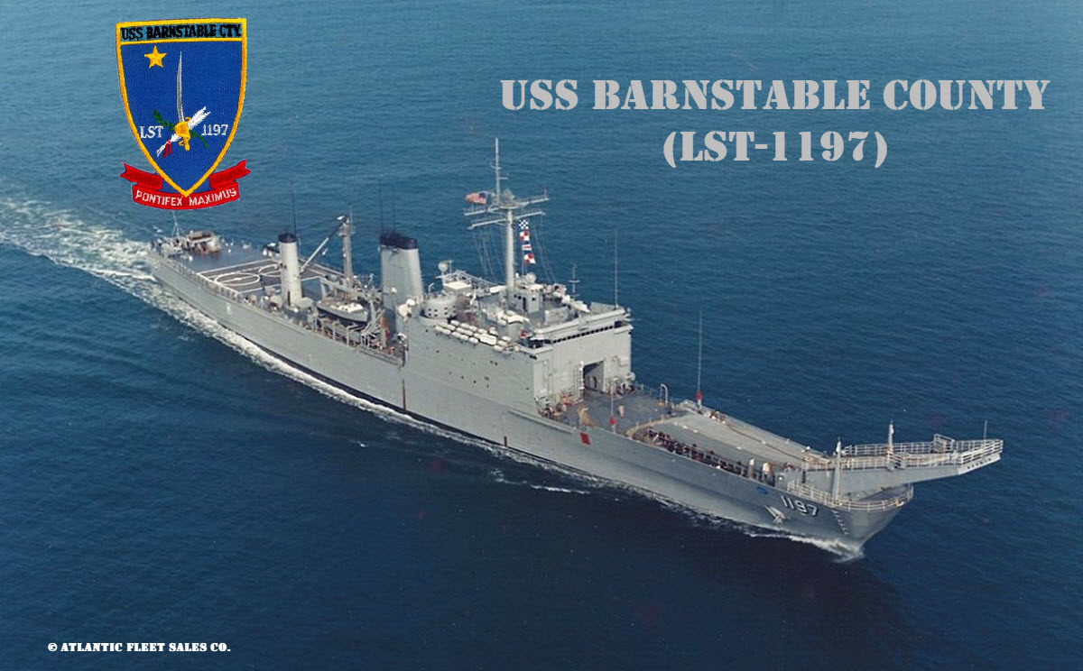 SignMission Served On USS BARNSTABLE COUNTY LST 1197 Plastic License Plate Frame
